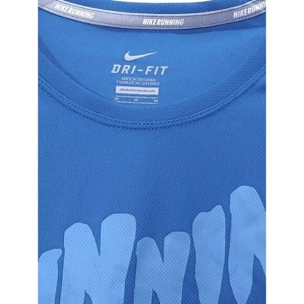 Nike Dri-FIT Women's Running Top — "Running for My Life," Blue, Medium - Picture 2 of 6